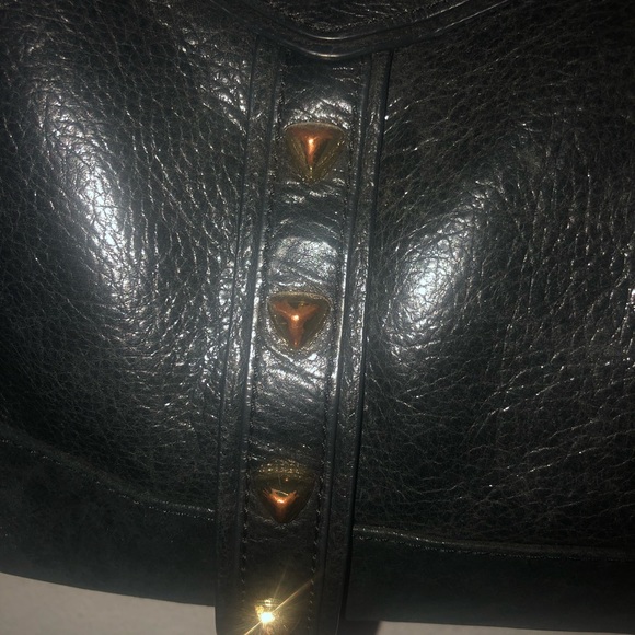 Botkier Trigger Legacy Black Metallic Satchel Bag - Picture 4 of 8